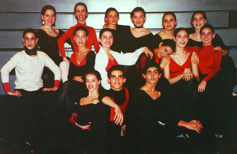 Con mis compañeros en el Real Conservatorio Profesional de Danza, Madrid 1990