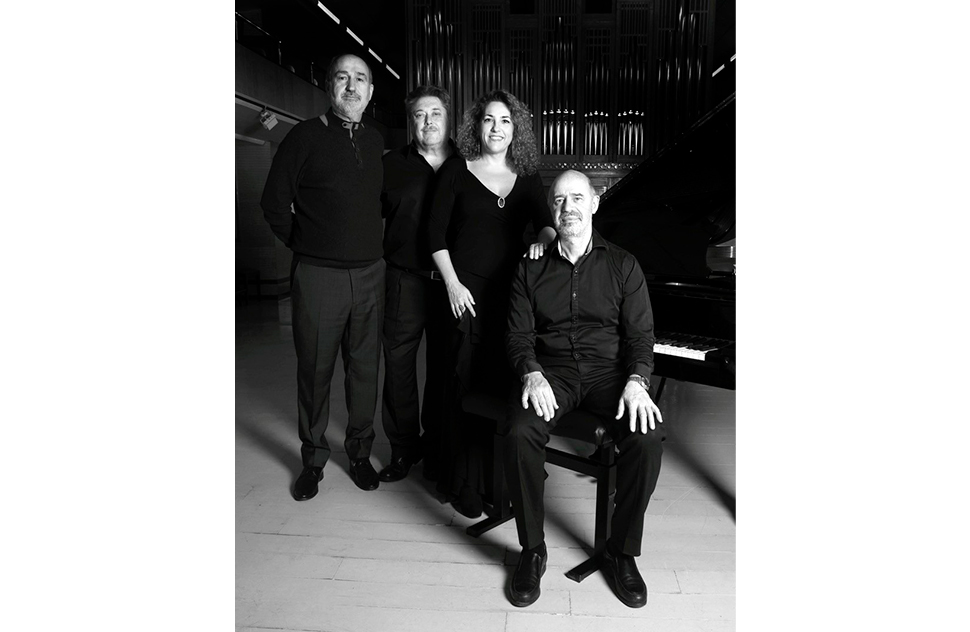 Con el compositor Constancio Hernáez y los cantantes Marta Toba y José Manuel Conde