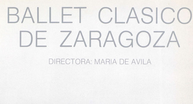 Dossier Ballet Clásico de Zaragoza. Archivo Ana I. Elvira
