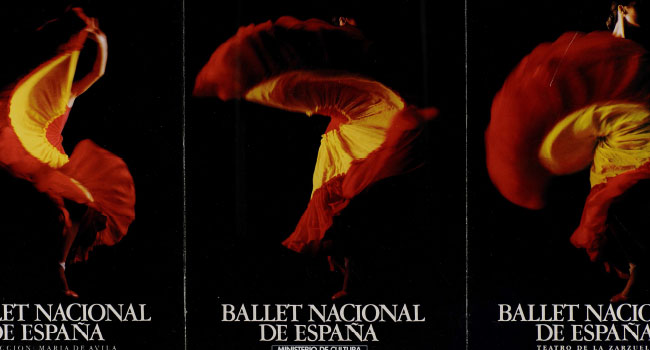 Programa tríptico Ballet Nacional de España, Teatro de la
                              Zarzuela (Madrid), 1985)
