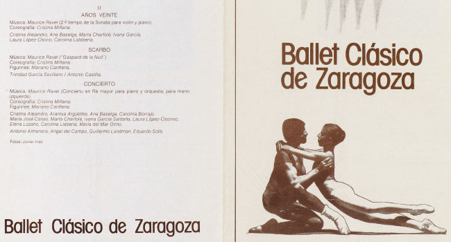 Programa Ballet Clásico de Zaragoza, Teatro Principal
                              (Zaragoza), s.f. Archivo Marta Charfolé