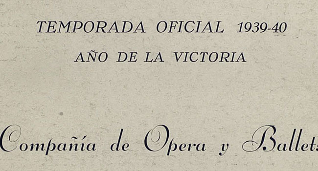Programa general temporada 1939-40. Gran Teatro del Liceo
                              (Barcelona). Arxiu Històric de la Societat del G. T. del
                              Liceu / UAB