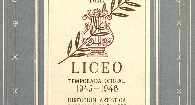 Programa <em>Carnaval</em>. Gran Teatro del Liceo
                              (Barcelona), 26 de febrero de 1946. Arxiu Històric de la
                              Societat del G. T. del Liceu / UAB