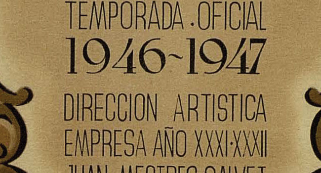 Programa <em>Kovantchina</em>. Gran Teatro del Liceo
                              (Barcelona), 25 de enero de 1947. Arxiu Històric de la
                              Societat del G. T. del Liceu / UAB