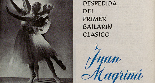  María de Ávila y Joan Magriñà en <em>Vals </em>(Chopin),
                              1943.<em> Liceo. Revista gráfica selecta</em>. Año XIV, nº.
                              130, abril de 1957, p.12. Biblioteca Digital d’Història de
                              l’Art Hispànic (UAB)