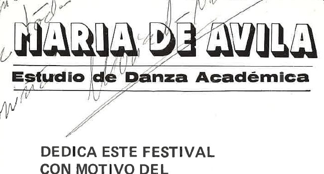 Programa función XXV aniversario, Estudio de Danza Académica María de Ávila, 26 de marzo de 1981. Associació LiceXballet (Carmen Cavaller)