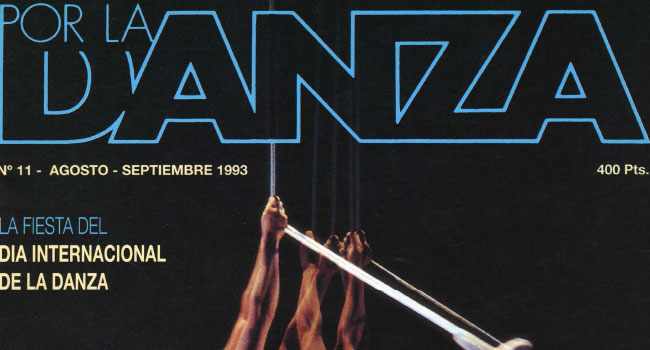Xarmangarri, Una noche de fervor, <em>Por la Danza,</em>
                           nº. 11, agosto-septiembre de 1993, pp. 20-21, Archivo Ana
                           I. Elvira